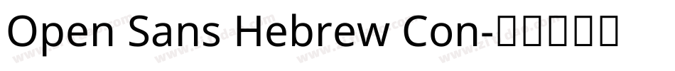 Open Sans Hebrew Con字体转换